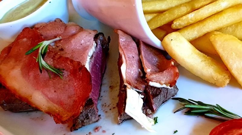 Steak and bacon