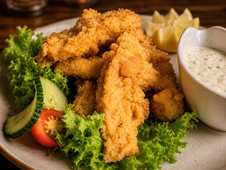 Breakfasts, starters, seafood and salads