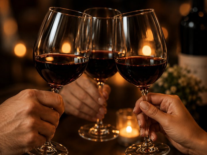 Wine, gin, bowls and jars